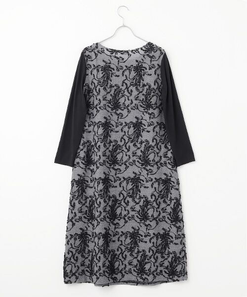 TABASA / タバサ ロング・マキシ丈ワンピース | スラブフラワー刺繍ワンピース | 詳細1