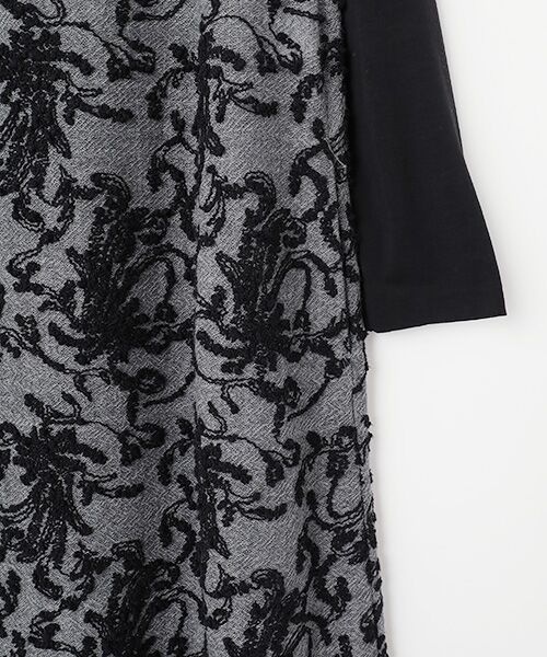 TABASA / タバサ ロング・マキシ丈ワンピース | スラブフラワー刺繍ワンピース | 詳細3