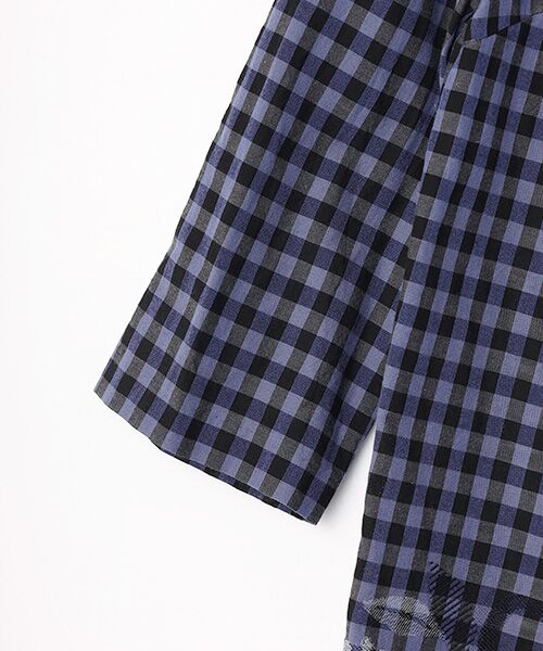 TABASA / タバサ チュニック | ギンガム×フラワーカットジャガードチュニック | 詳細3