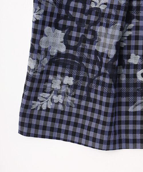 TABASA / タバサ チュニック | ギンガム×フラワーカットジャガードチュニック | 詳細4