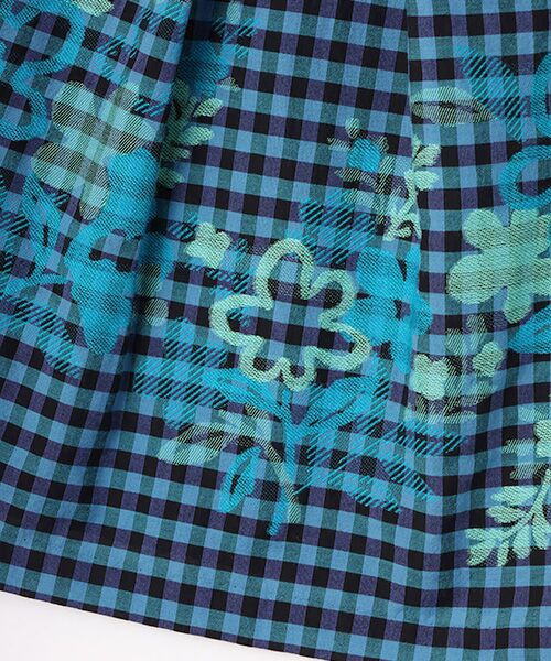 TABASA / タバサ チュニック | ギンガム×フラワーカットジャガードチュニック | 詳細6