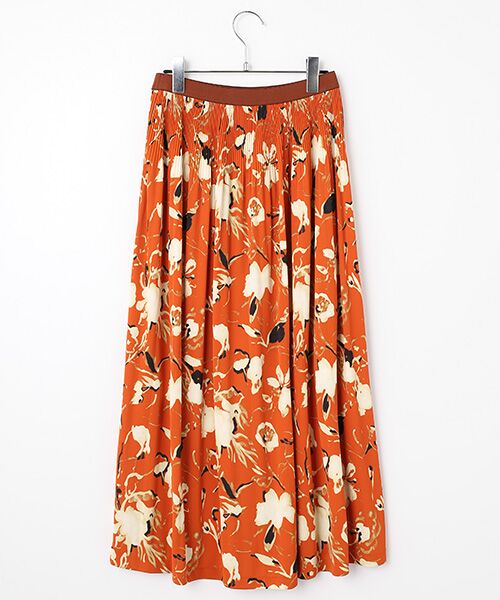 TABASA / タバサ ロング・マキシ丈スカート | ハンドドローイングフラワープリントスカート | 詳細2