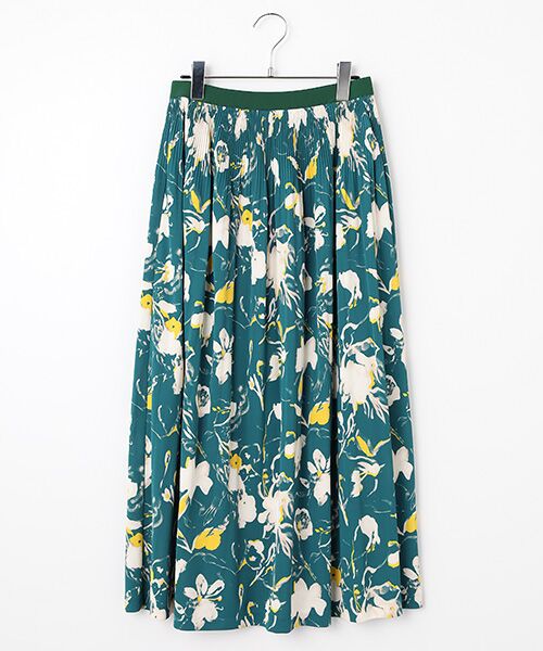 Lija フラワープリント スポーツスカート S/P ホワイト/マルチカラー Lija フラワープリント スポーツスカート S/P ホワイト/マルチ