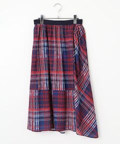TABASA / タバサ ロング・マキシ丈スカート | LAURENT CHECKアシンメトリースカート