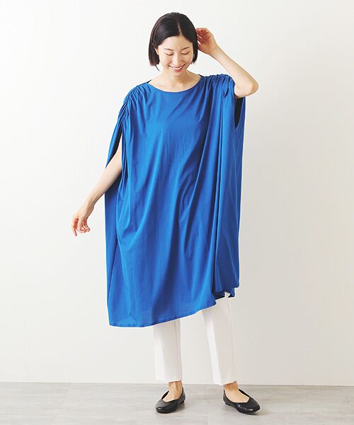 TABASA / タバサ チュニック | マハラニコットンチュニック（ブルー）