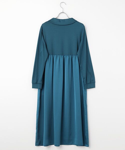 TABASA / タバサ ロング・マキシ丈ワンピース | スムース×サテンワンピース | 詳細1