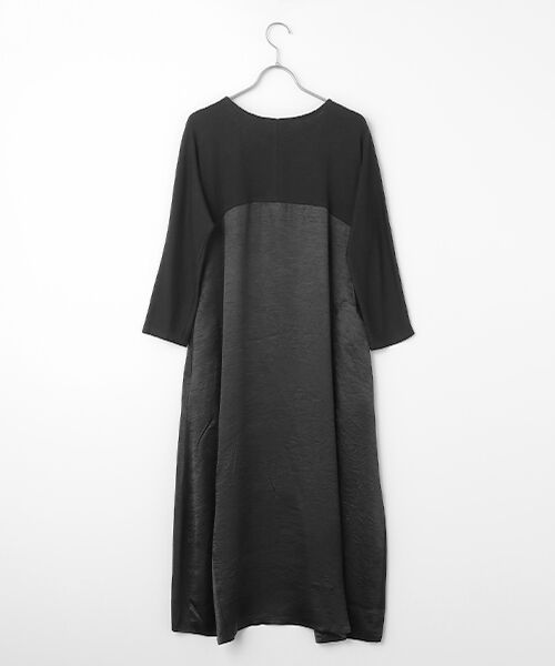 TABASA / タバサ ロング・マキシ丈ワンピース | サテン × カットソー ワンピース | 詳細2