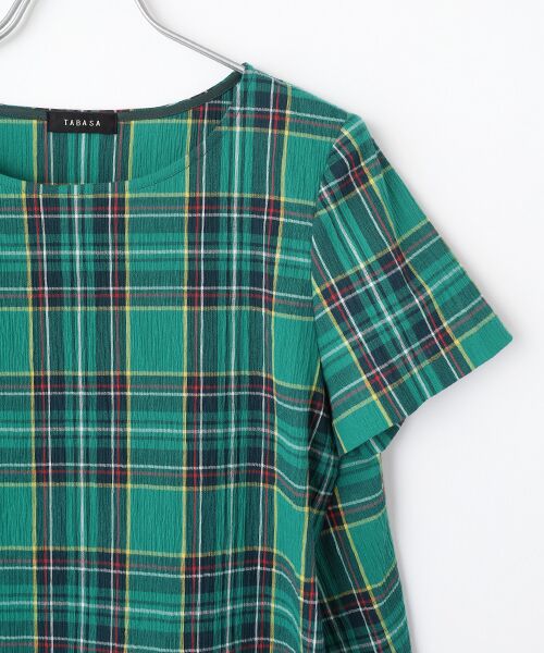 TABASA / タバサ チュニック | タータンチェック 楊柳 チュニック | 詳細2