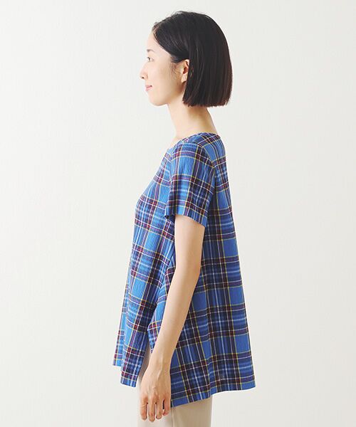 TABASA / タバサ チュニック | タータンチェック 楊柳 チュニック | 詳細9