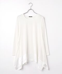 TABASA / タバサ チュニック | サテン × カットソー チュニック