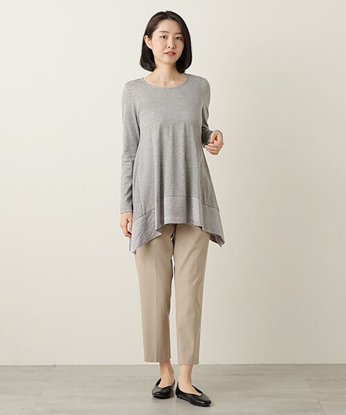 TABASA / タバサ チュニック | サテン × カットソー チュニック | 詳細8