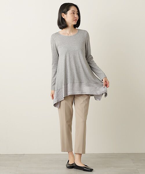 TABASA / タバサ チュニック | サテン × カットソー チュニック | 詳細9