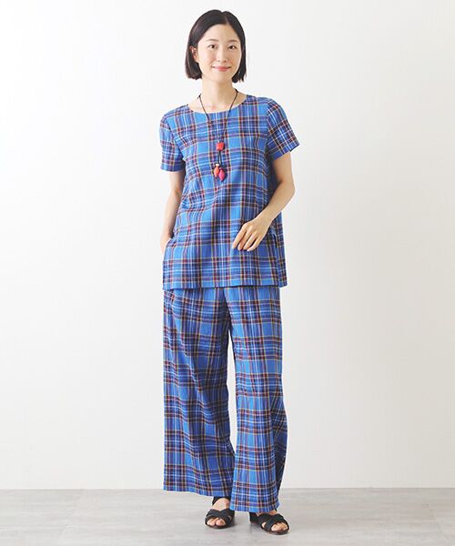 TABASA / タバサ その他パンツ | タータンチェック 楊柳 パンツ | 詳細9