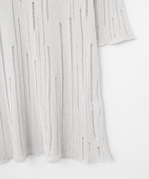 TABASA / タバサ チュニック | ペーパーヤーン 透かし チュニック | 詳細4