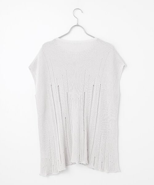 TABASA / タバサ ニット・セーター | ペーパーヤーン 透かし スリーブレスニット | 詳細2