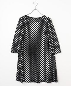 TABASA / タバサ チュニック | 梨地ストレッチ ドットプリント チュニック