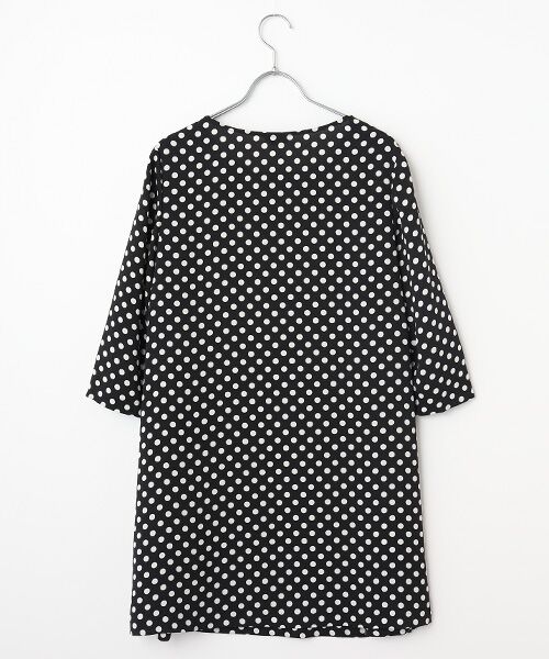 TABASA / タバサ チュニック | 梨地ストレッチ ドットプリント チュニック | 詳細1