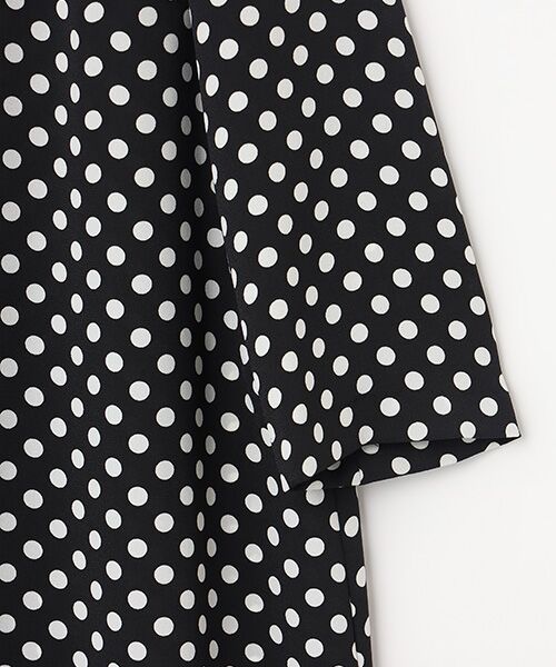 TABASA / タバサ チュニック | 梨地ストレッチ ドットプリント チュニック | 詳細3