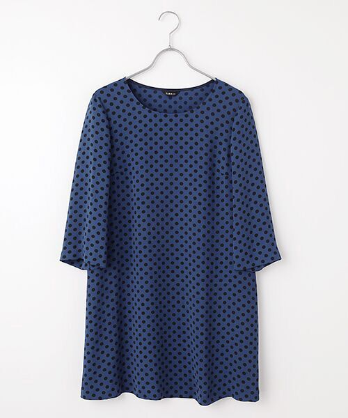 TABASA / タバサ チュニック | 梨地ストレッチ ドットプリント チュニック | 詳細11