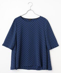 TABASA / タバサ シャツ・ブラウス | 梨地ストレッチ ドットプリント ブラウス