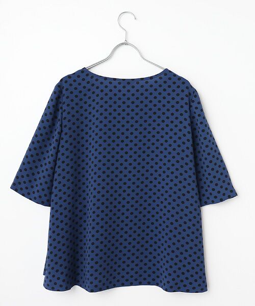 TABASA / タバサ シャツ・ブラウス | 梨地ストレッチ ドットプリント ブラウス | 詳細2
