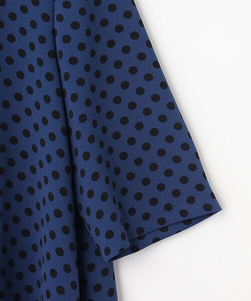 TABASA / タバサ シャツ・ブラウス | 梨地ストレッチ ドットプリント ブラウス | 詳細4