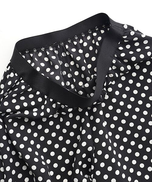 TABASA / タバサ その他パンツ | 梨地ストレッチ ドットプリント パンツ | 詳細4