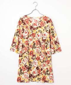 アポリナ　刺繍入りイエローチュニック S セール】 スカラップ刺繍チュニック （チュニック）｜TABASA