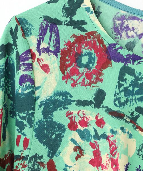 TABASA / タバサ チュニック | ペイントフラワー チュニック | 詳細6