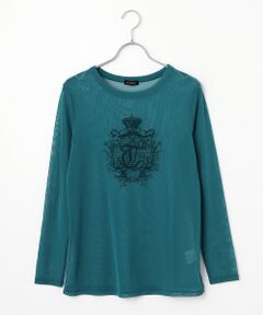 TABASA / タバサ Tシャツ | ポリエステル チュール フロッキープリント Tシャツ