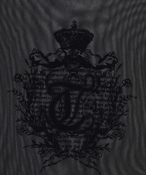 TABASA / タバサ Tシャツ | ポリエステル チュール フロッキープリント Tシャツ | 詳細1