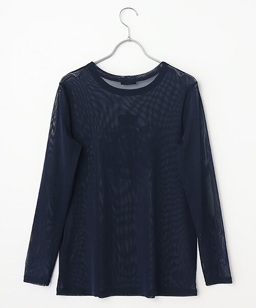 TABASA / タバサ Tシャツ | ポリエステル チュール フロッキープリント Tシャツ | 詳細1