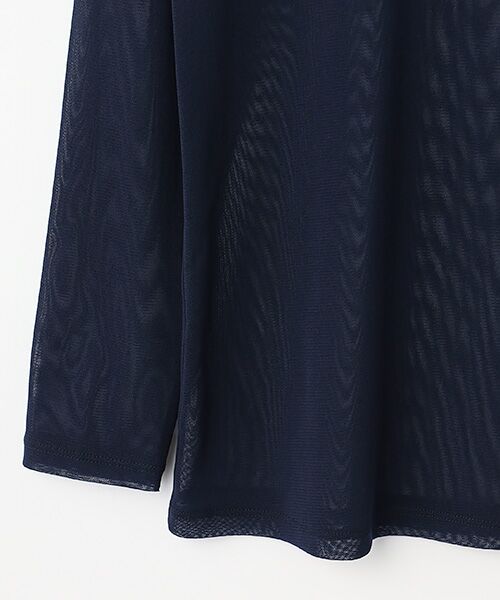 TABASA / タバサ Tシャツ | ポリエステル チュール フロッキープリント Tシャツ | 詳細3