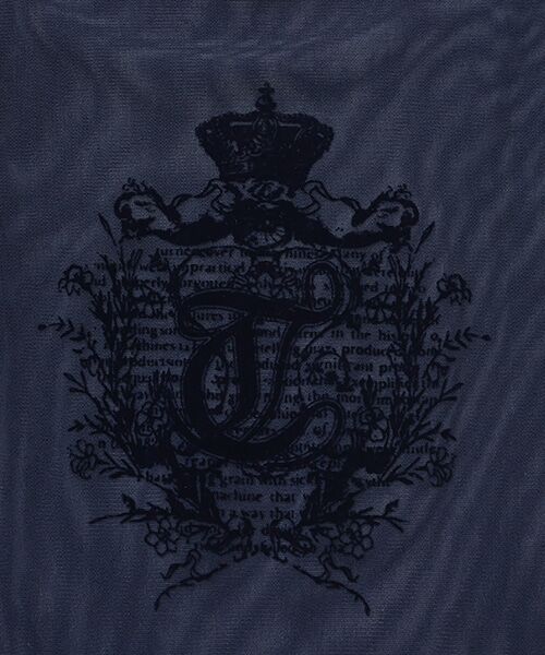 TABASA / タバサ Tシャツ | ポリエステル チュール フロッキープリント Tシャツ | 詳細4