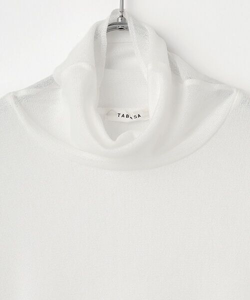 TABASA / タバサ カットソー | フロック調 チュール 起毛 タートルネック カットソー | 詳細1