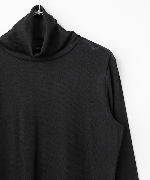 TABASA / タバサ カットソー | フロック調 チュール 起毛 タートルネック カットソー | 詳細3