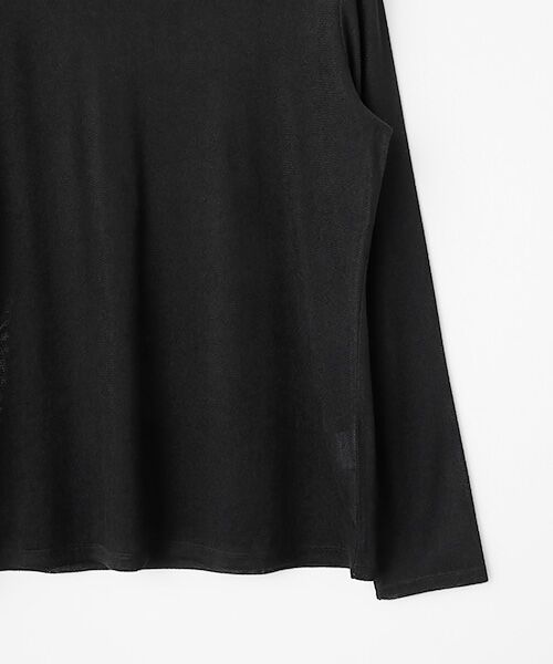 TABASA / タバサ カットソー | フロック調 チュール 起毛 タートルネック カットソー | 詳細4