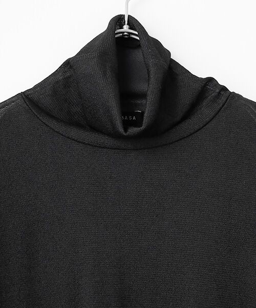 TABASA / タバサ カットソー | フロック調 チュール 起毛 タートルネック カットソー | 詳細5