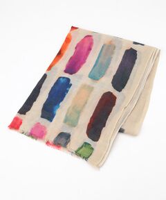 TABASA / タバサ マフラー・ショール・スヌード・ストール | ☆手描き風 ペイント柄 ストール