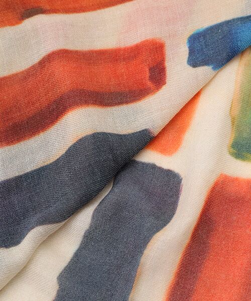 TABASA / タバサ マフラー・ショール・スヌード・ストール | ☆手描き風 ペイント柄 ストール | 詳細1