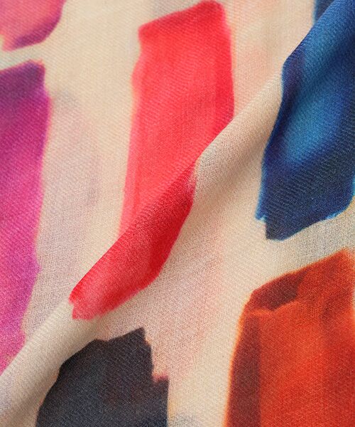 TABASA / タバサ マフラー・ショール・スヌード・ストール | ☆手描き風 ペイント柄 ストール | 詳細3