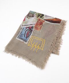 TABASA / タバサ マフラー・ショール・スヌード・ストール | ☆切手プリント ストール