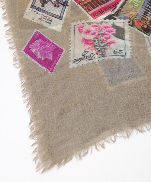 TABASA / タバサ マフラー・ショール・スヌード・ストール | ☆切手プリント ストール | 詳細2