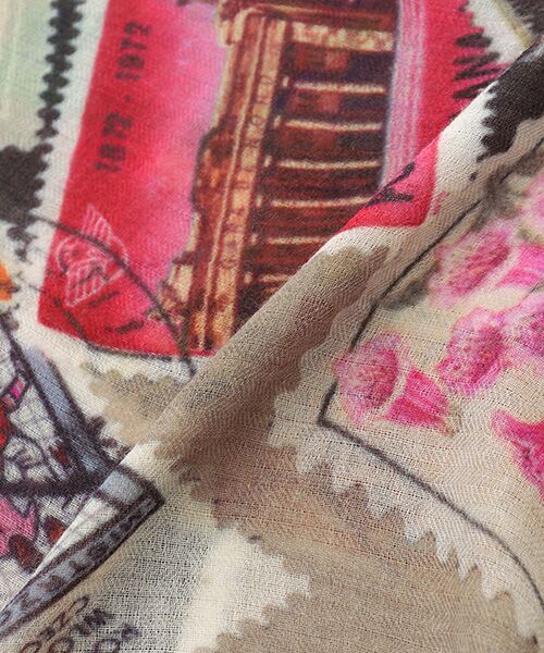 TABASA / タバサ マフラー・ショール・スヌード・ストール | ☆切手プリント ストール | 詳細4