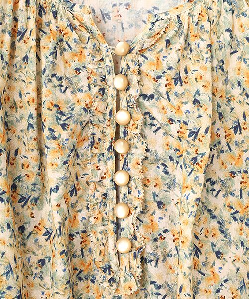 TABASA / タバサ シャツ・ブラウス | コットンローン プチフラワー プリント ブラウス | 詳細4