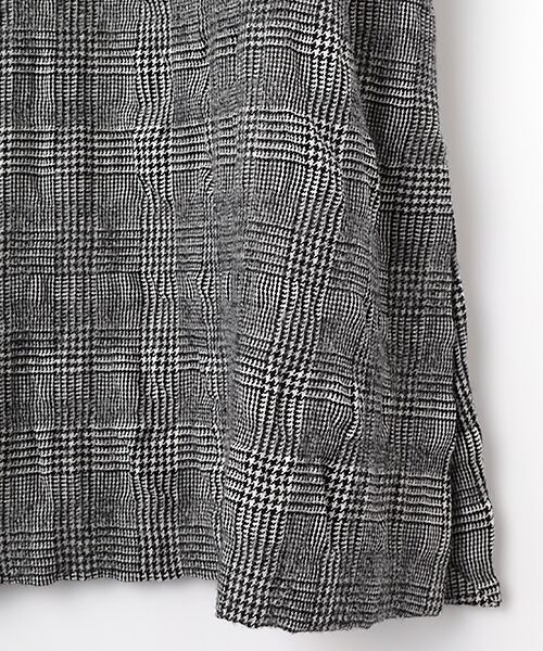 TABASA / タバサ ロング・マキシ丈ワンピース | モノトーンチェック×スパイラル刺繍ワンピース | 詳細4