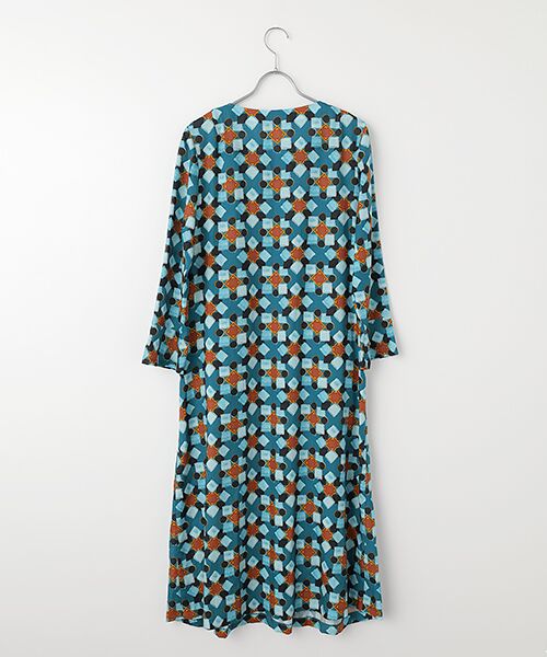 TABASA / タバサ ロング・マキシ丈ワンピース | 幾何ダイヤ プリント ワンピース | 詳細1