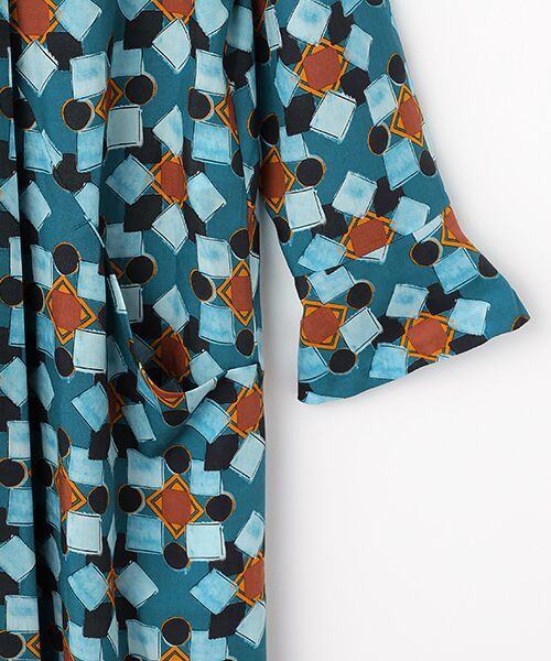 TABASA / タバサ ロング・マキシ丈ワンピース | 幾何ダイヤ プリント ワンピース | 詳細3