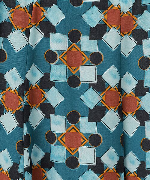 TABASA / タバサ ロング・マキシ丈ワンピース | 幾何ダイヤ プリント ワンピース | 詳細5