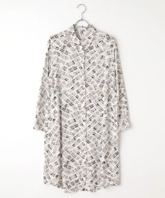 TABASA / タバサ ロング・マキシ丈ワンピース | レーヨンローン ブック プリント ワンピース